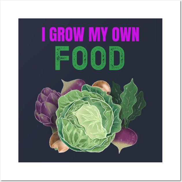 Grow Your Own Food Vintage Look Wall Art by Feminist Foodie